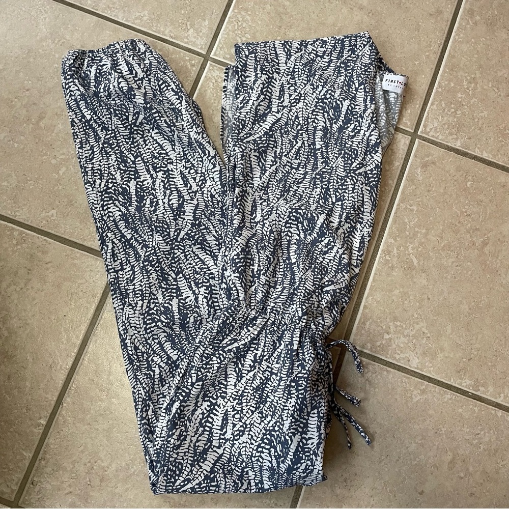 First Love By Lovelyn Jumpsuit Slate Blue and White - Picture 4 of 12